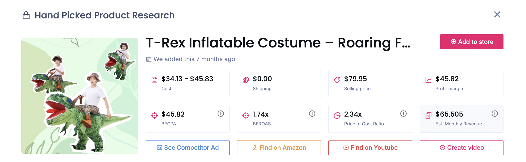 T-Rex Inflatable Costume (Seasonal / Gag Gifts)